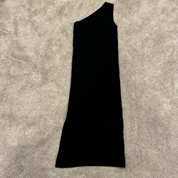 Shona Joy Basic Lucy One Shoulder Midi Dress Black Size Medium Like New - Picture 4 of 10